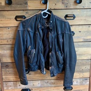 Cole Haan Leather Moto Jacket